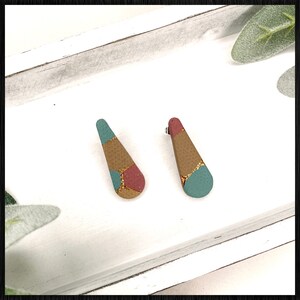 teardrop earrings studs, taupe earrings, boho earrings handmade, wedding jewelry for bridesmaids, birthday gift ideas for coworker