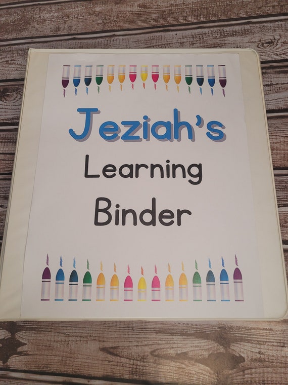 Personalize Learning Binder Preschool Binder Busy Binder Etsy