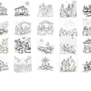 128+ Nativity Scene Procreate Brush Set | Stamps for Procreate ...