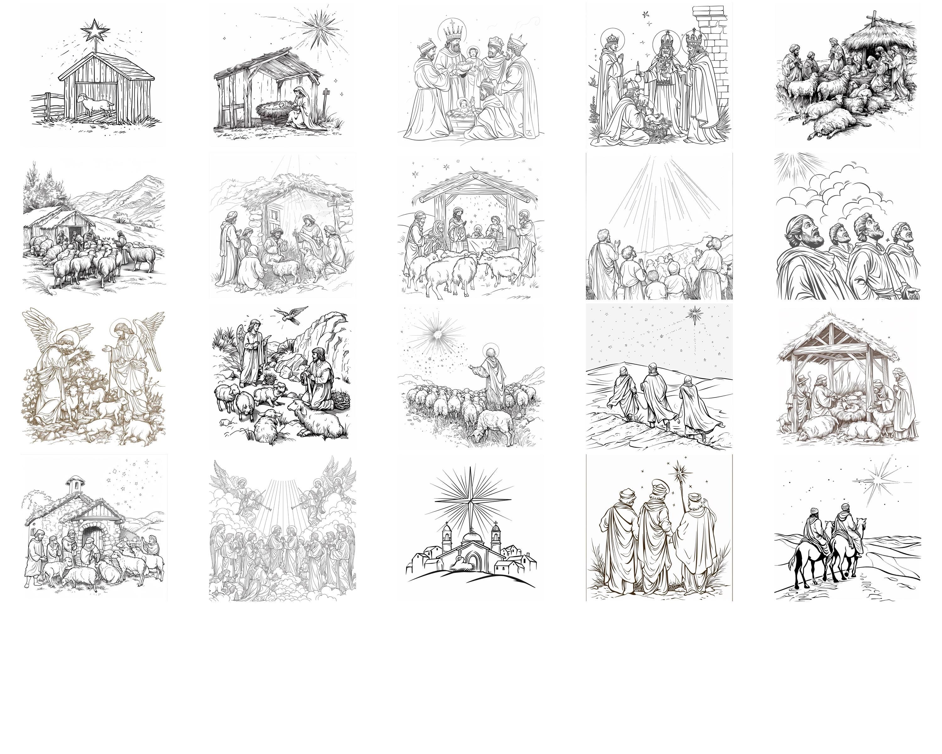 128+ Nativity Scene Procreate Brush Set | Stamps for Procreate ...