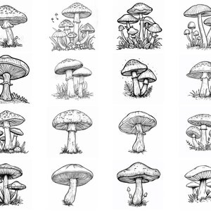 145+ Mushroom Procreate Brush Set | Stamps for Procreate | Instant ...