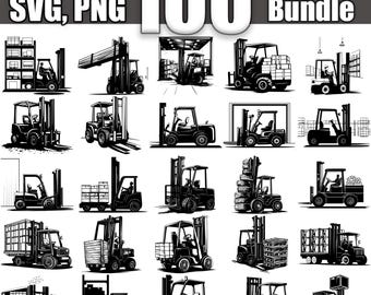 Forklift SVG Bundle, Set of 100, Instant Digital Download svg png dxf eps