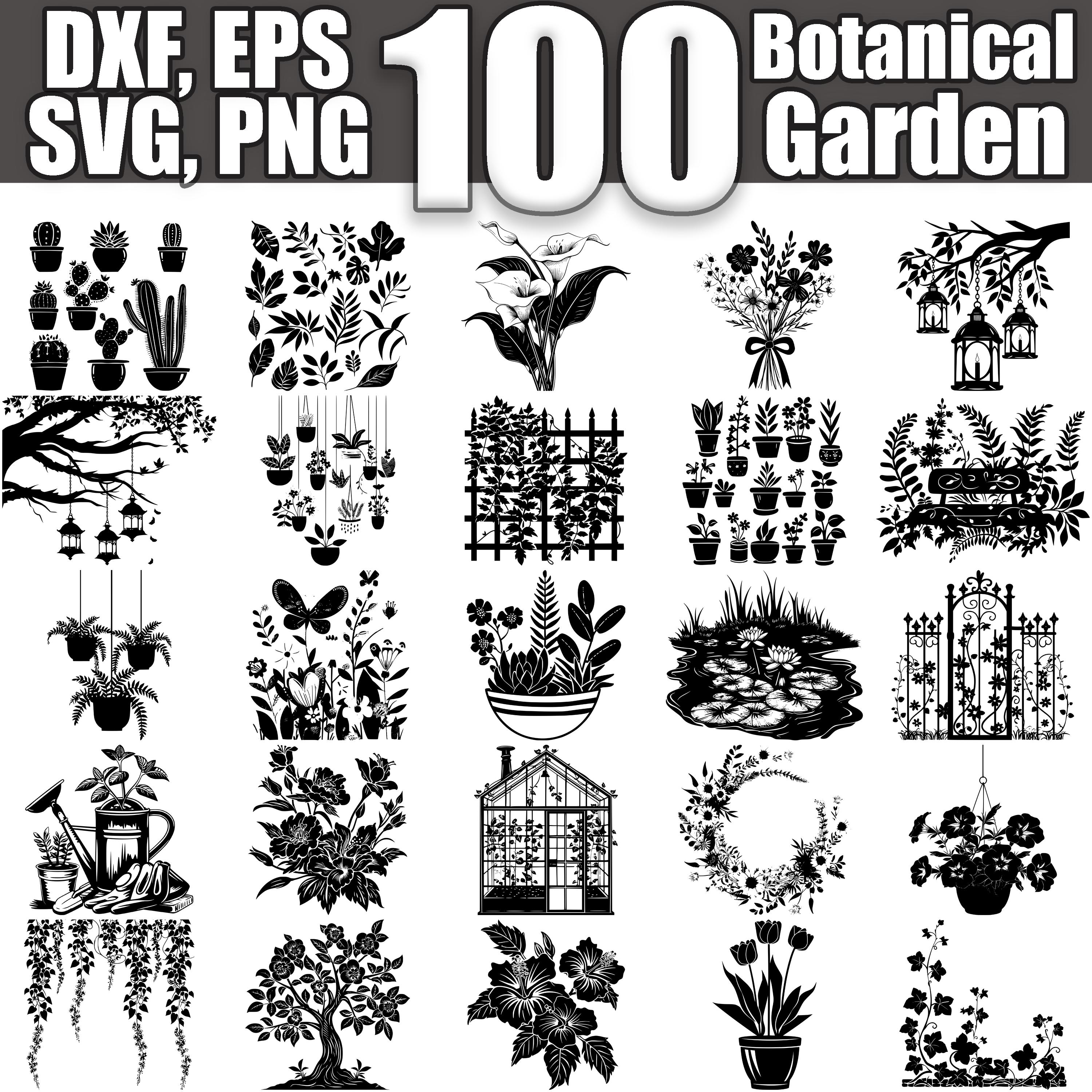Botanical Garden SVG Bundle, Set of 100, Instant Digital Download Svg ...