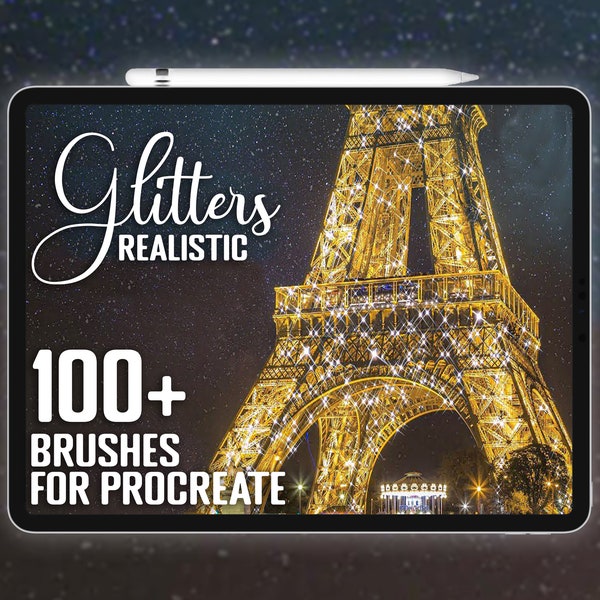 100+ Glitter Procreate Brushes Bundle, Sparkle Brushes for Procreate, Procreate Stamps, Instant Download