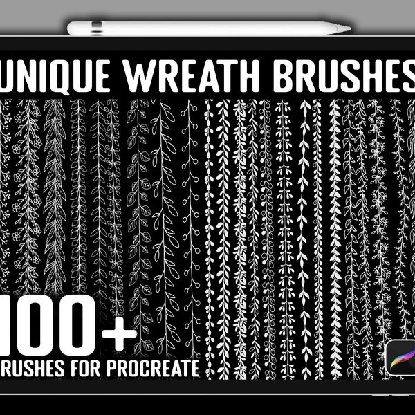 100+ Wreath Brushes for Procreate, Wreath brushes, Procreate Wreath Stamps, Instant Digital download