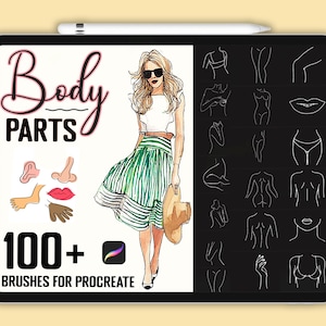 100+ Body Parts Procreate Brushes, High Quality Brushes, Procreate Brushes, Instant Digital Download