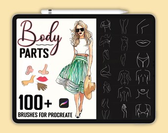 100+ Body Parts Procreate Brushes, High Quality Brushes, Procreate Brushes, Instant Digital Download