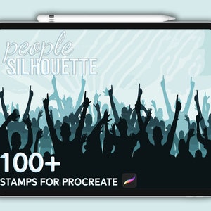100+ People Silhouette Stamp, Silhouette Brush, Procreate Stamps, Instant Digital Download