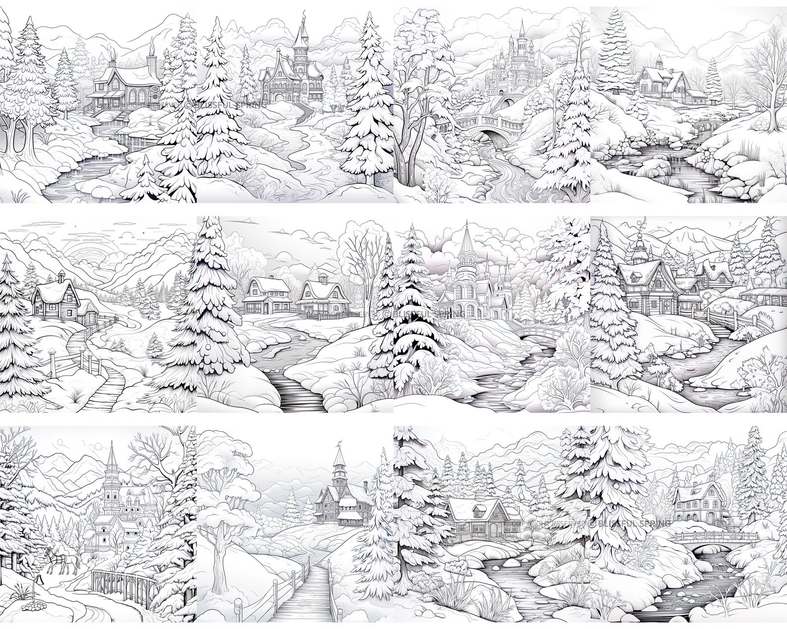 Winter Wonderland Procreate Brush Set: 100+ Unique Stamps (digital ...