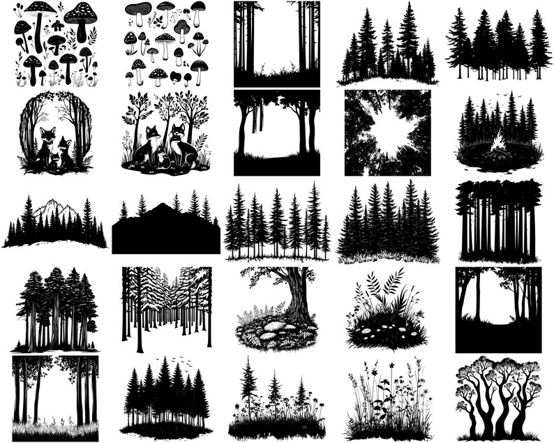 Forest SVG Bundle: 100 Nature Designs (digital Download) - Etsy