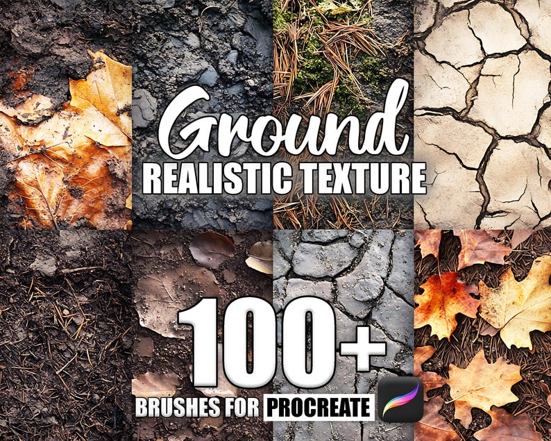 100+ Ground Texture Procreate Brushes: Seamless Soil, Dirt, Sand ...