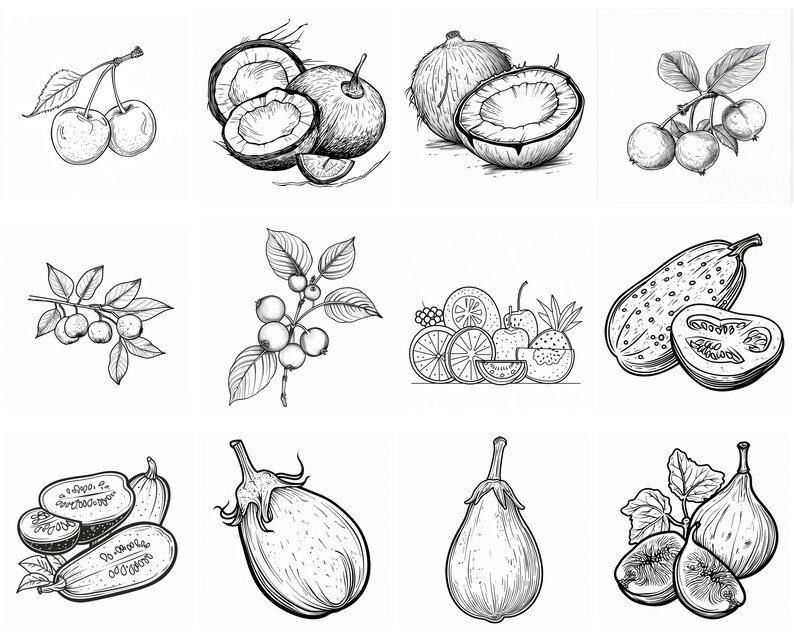 132 Fruits Procreate Brush Set | Stamps for Procreate | Instant Digital ...
