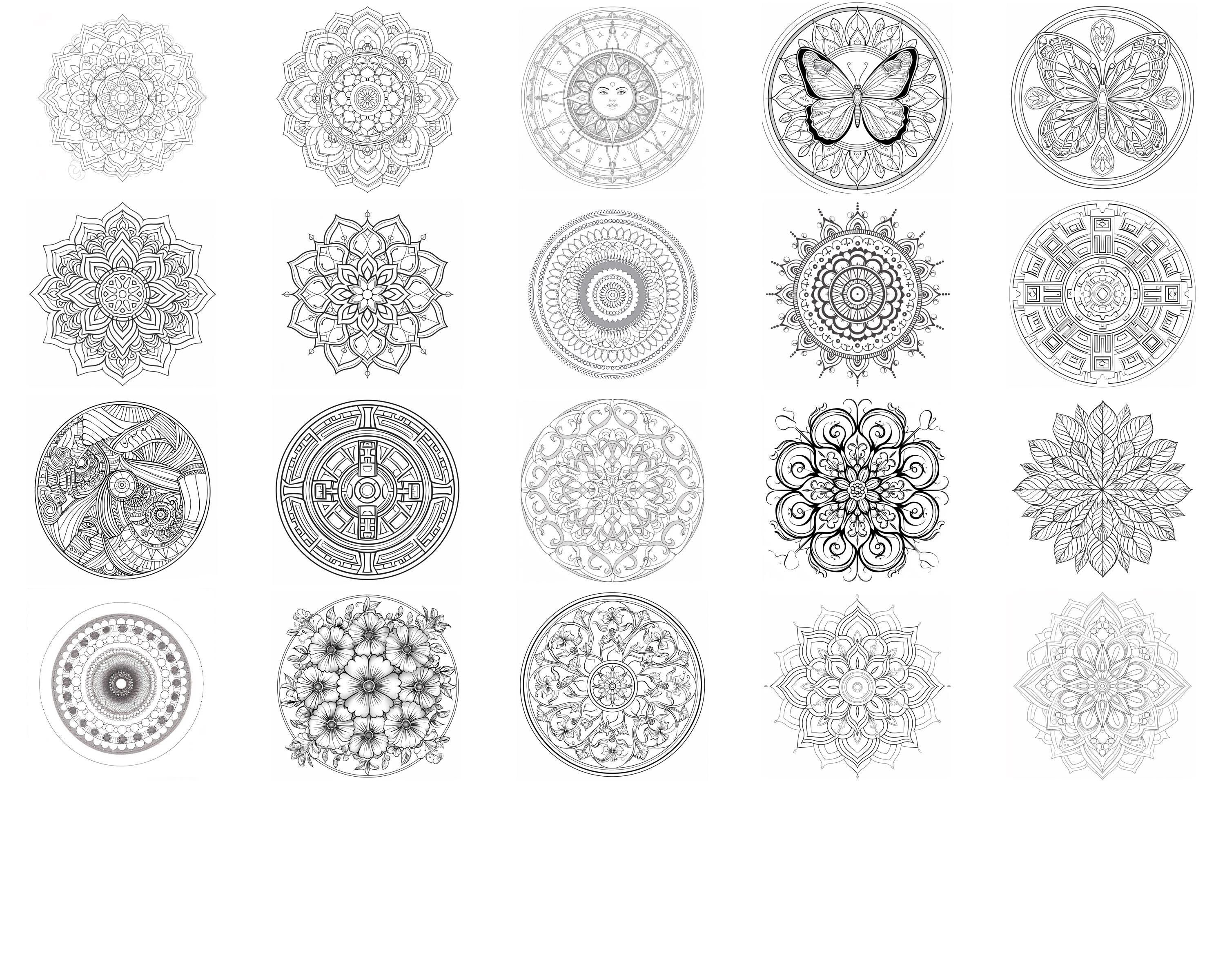 100+ Mandala Pack Procreate Brush Set | Procreate Stamp Brushes ...