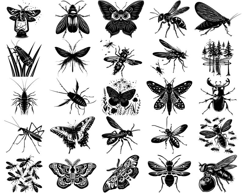 Insects Racing Svg Flying Insects SVG Bundle, Set of 100, Instant Digital Download Svg Png ...