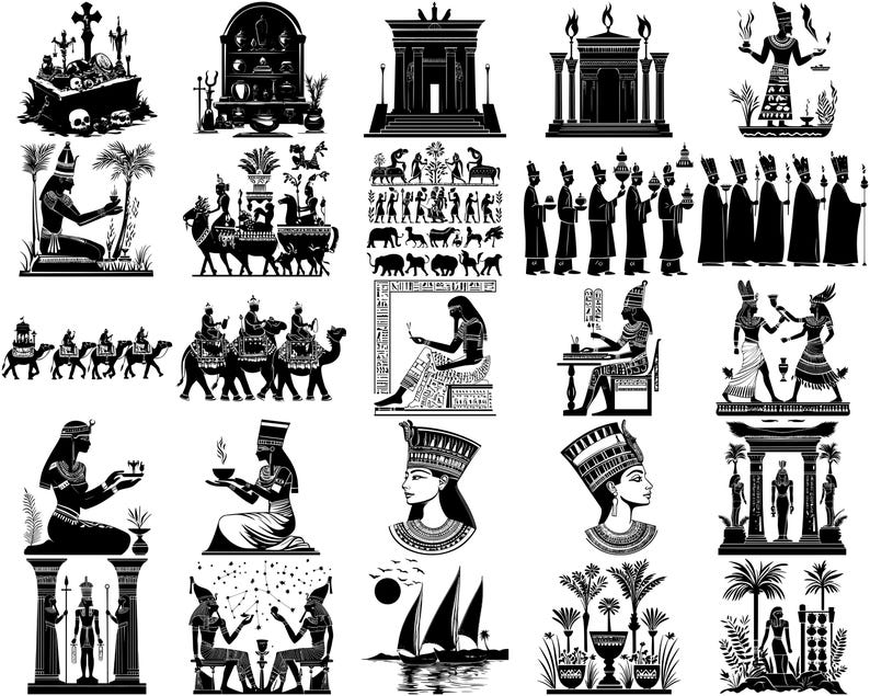 Ancient Egypt SVG Bundle, Set of 100, Instant Digital Download Svg Png ...