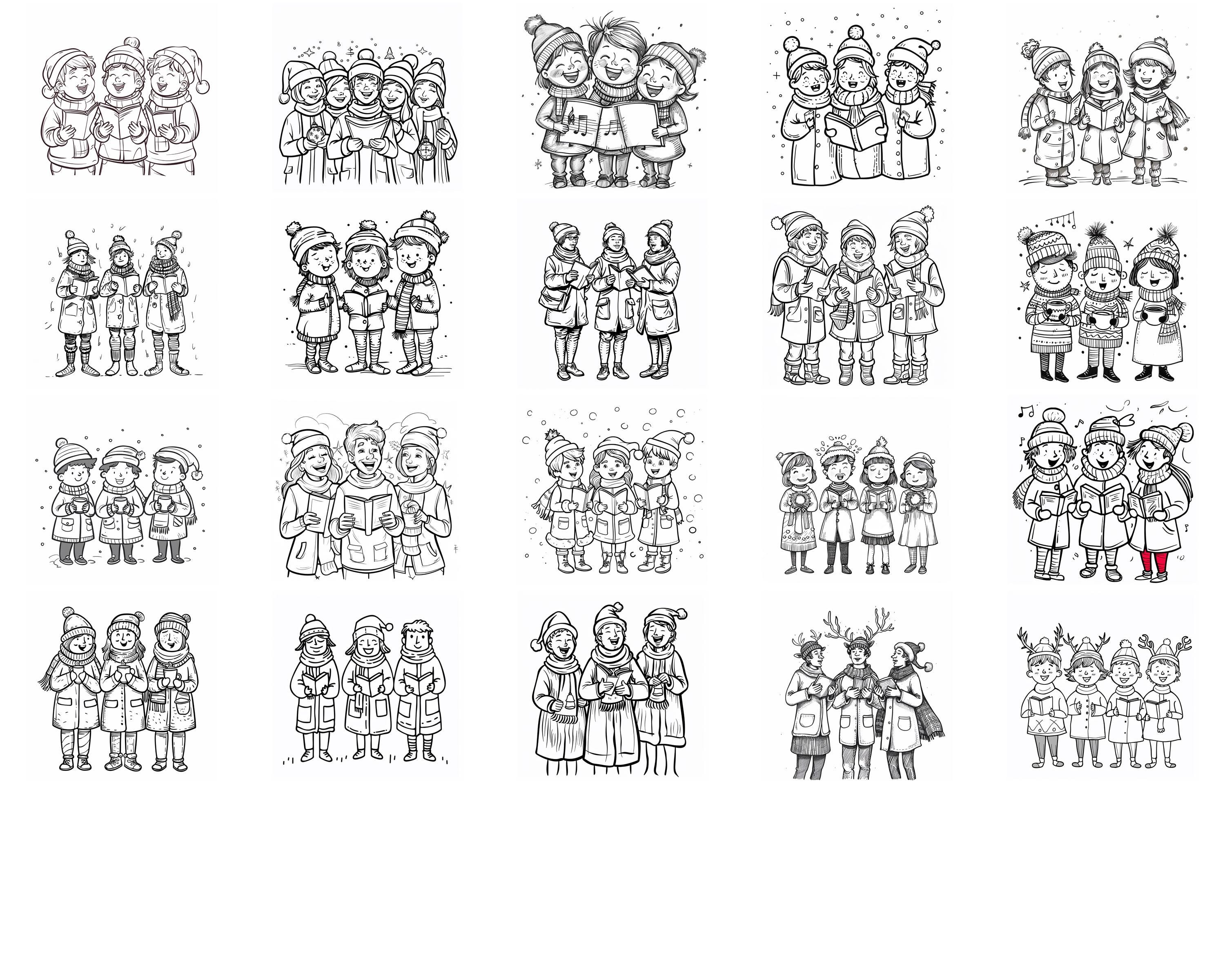 128+ Carolers Singing Procreate Brush Set | Stamps for Procreate ...