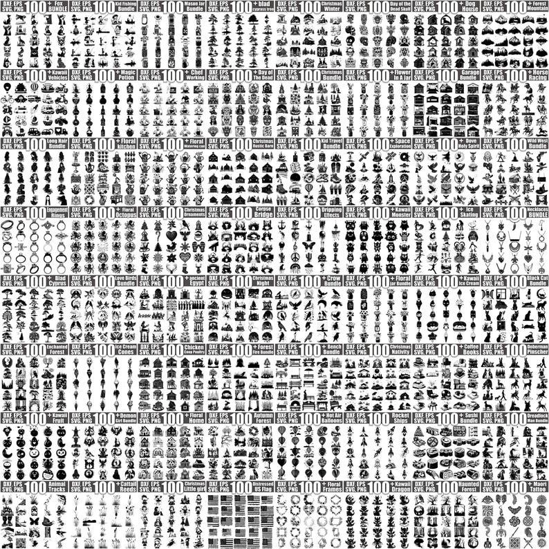 Mega SVG Bundle: 76,000+ Cut Files, Seamless Patterns (instant Download ...