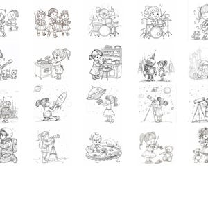 128+ Quirky Little Girl Procreate Brush Set | Stamps for Procreate ...