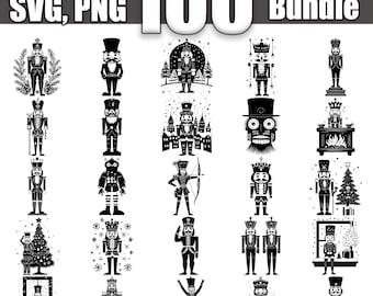 Nutcracker SVG Bundle, Set of 100, Instant Digital Download svg png dxf eps