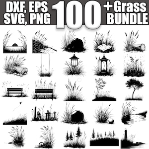 Grass SVG Bundle, Set of 100, Instant Digital Download svg png dxf eps