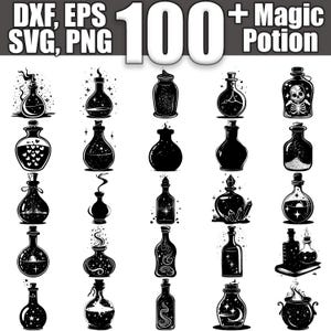 Magic Potion SVG Bundle, Set of 100, Instant Digital Download svg png dxf eps