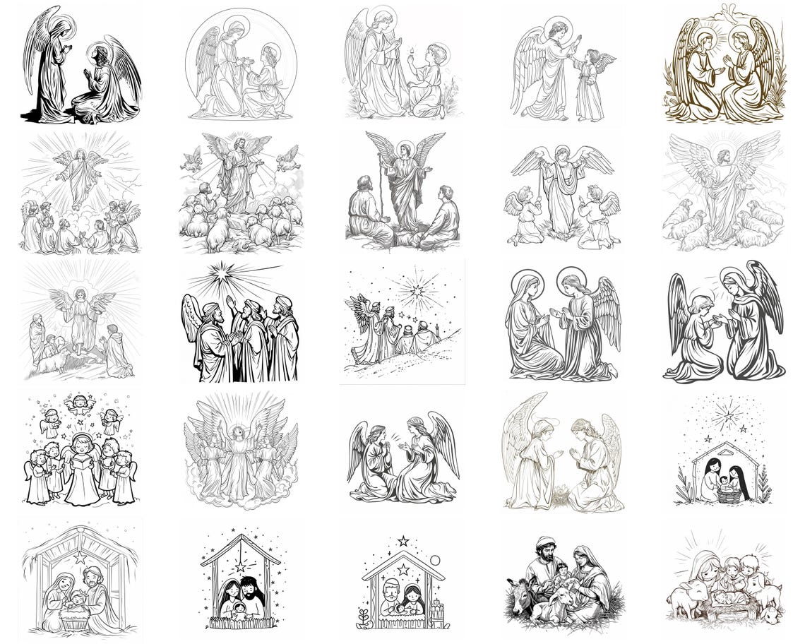 128+ Nativity Scene Procreate Brush Set | Stamps for Procreate ...