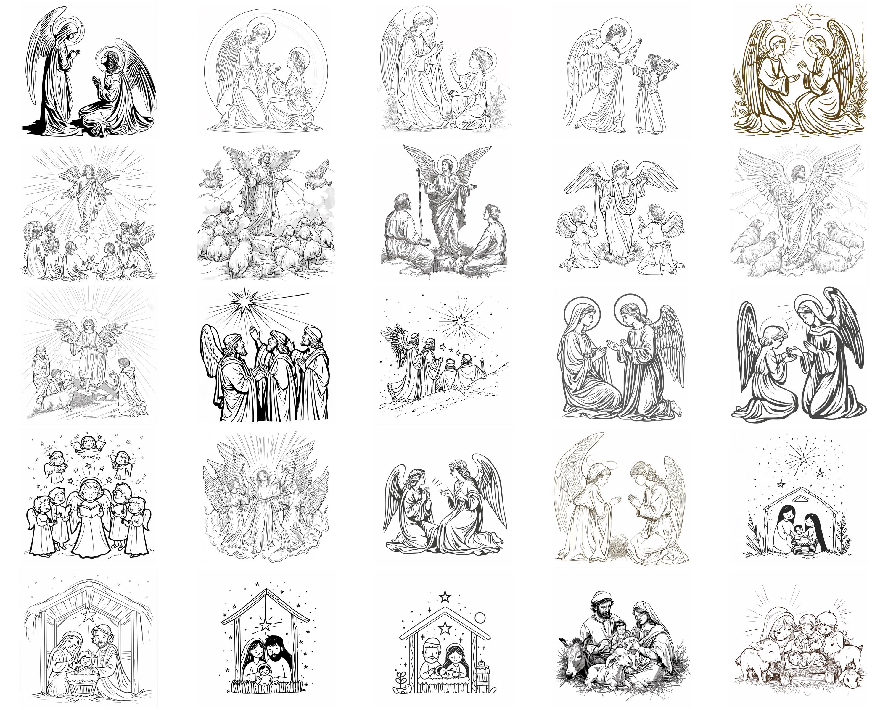 128+ Nativity Scene Procreate Brush Set | Stamps for Procreate ...