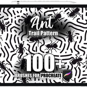 100+ Ant Trail Pattern Texture Procreate Pattern brushes, Seamless Textures Procreate Brushes, Instant Download