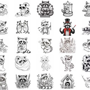128+ Raccoon Procreate Brush Set | Stamps for Procreate | Instant ...