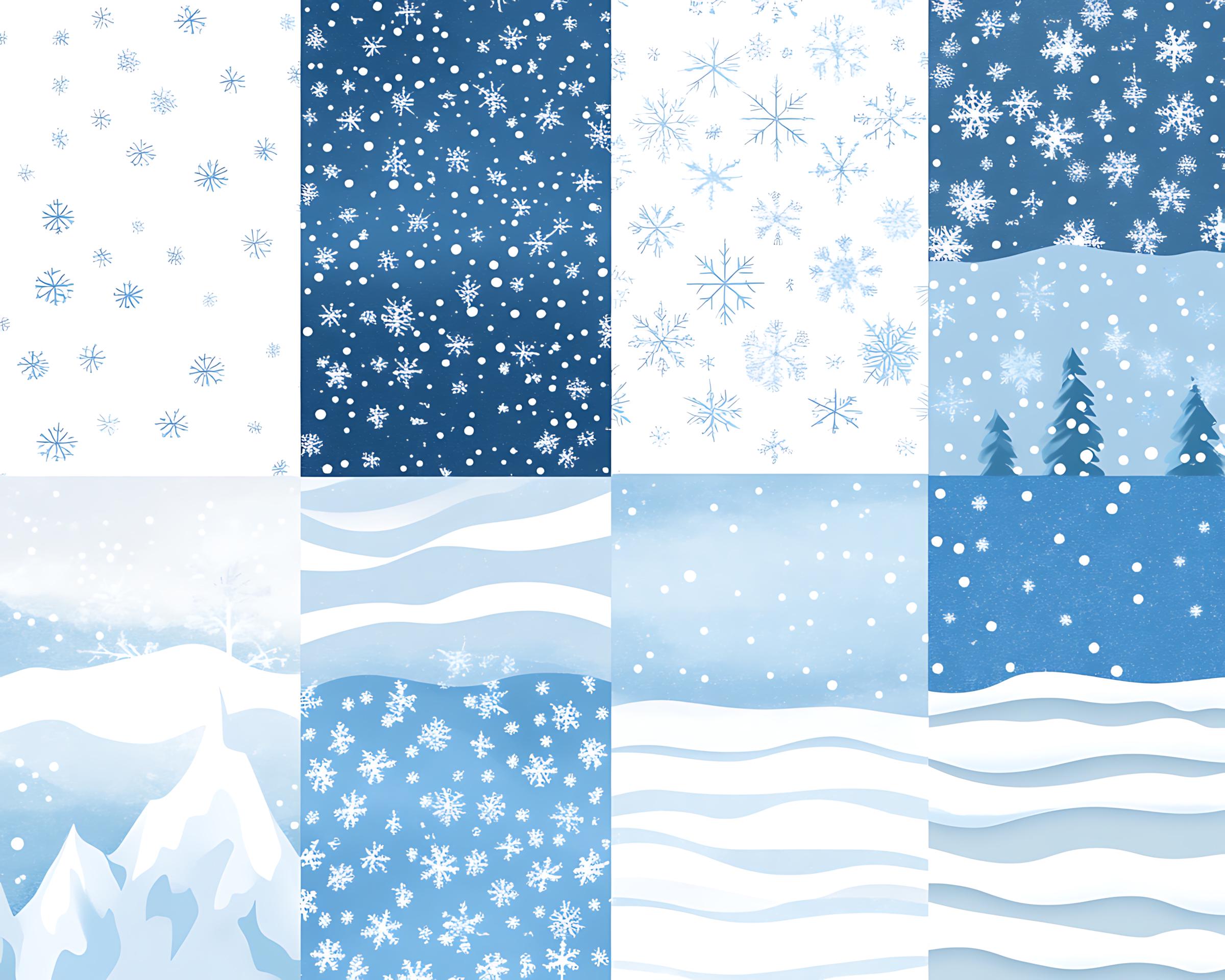 Snowy Ground Texture Procreate Brushes: 100+ Seamless Winter Patterns ...