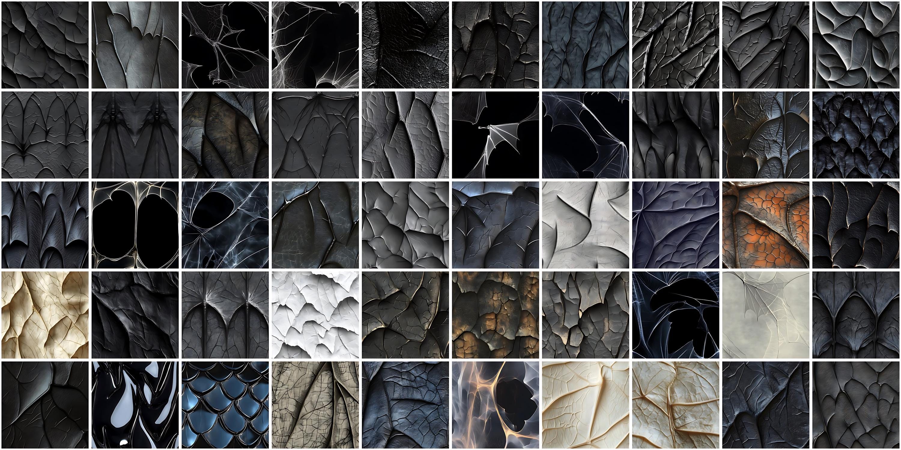 Bat Wing Texture Procreate Brushes: 100+ Seamless Patterns (instant ...