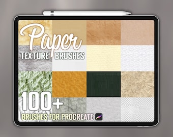 100+ Texture Paper Brushes for Procreate (Digital Download)