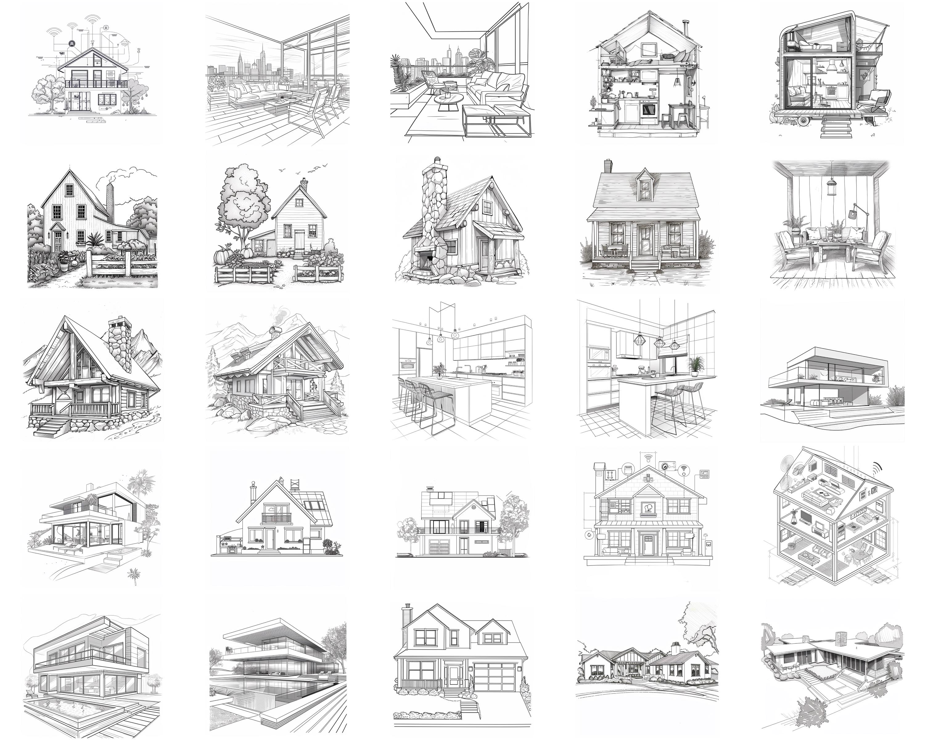 100+ House Procreate Brush Set | Procreate Stamp Brushes | Instant ...