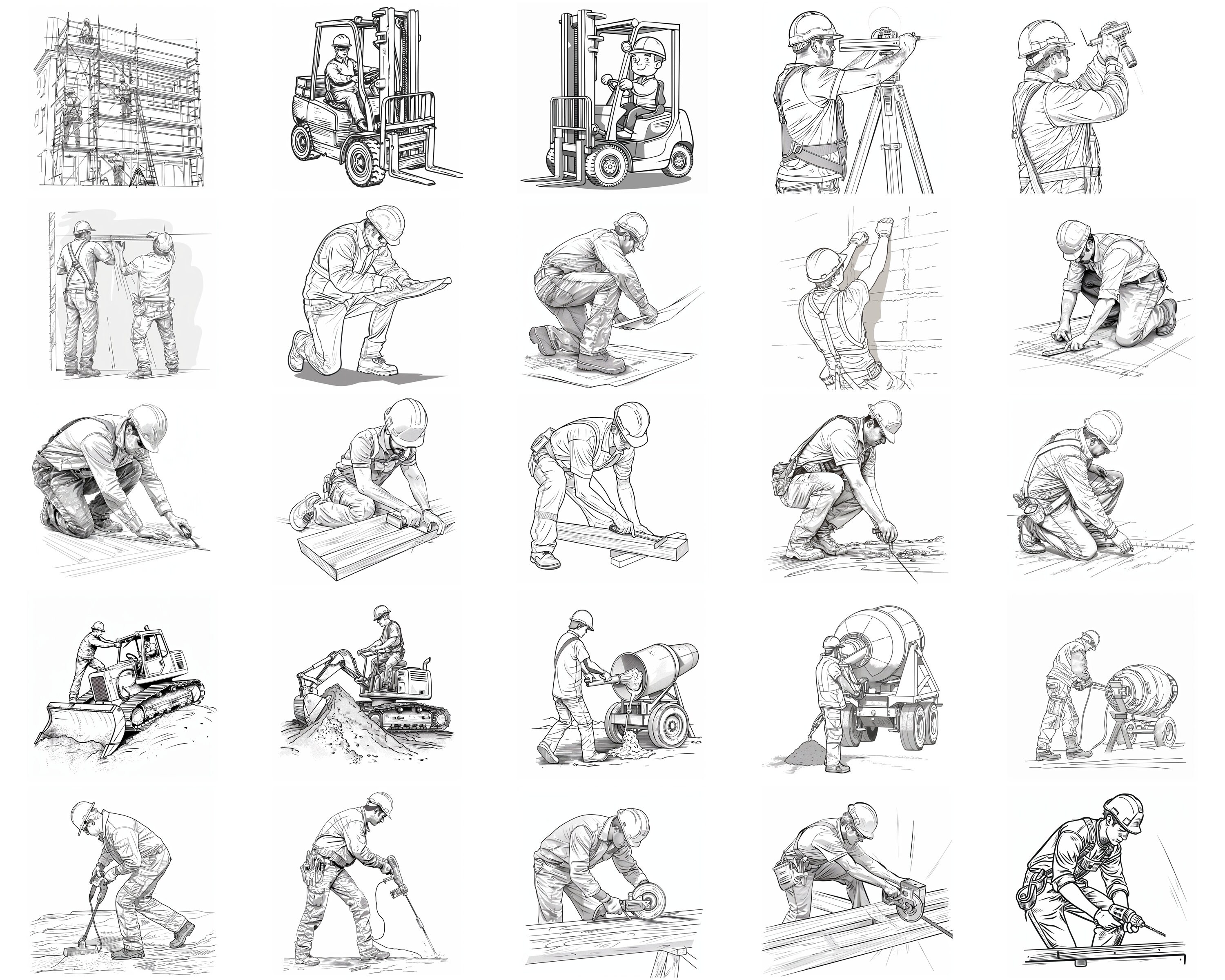 100+ Construction Procreate Brush Set | Procreate Stamp Brushes ...