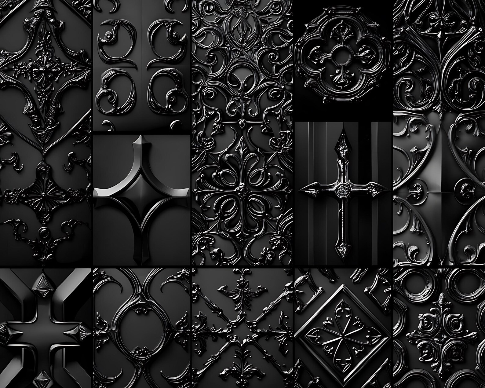 100+ Gothic Texture Procreate Brushes: Seamless Patterns (instant ...