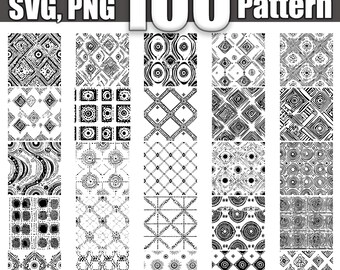 Paquete SVG de patrón sin costuras de franela a cuadros: 100 diseños rústicos (descarga digital)