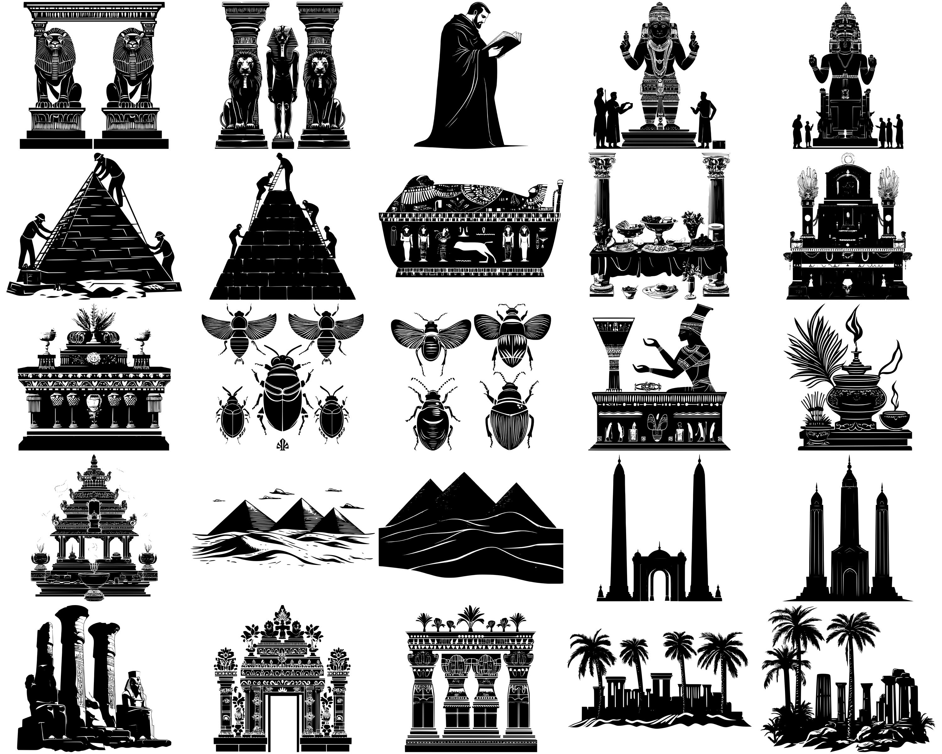 Ancient Egypt SVG Bundle, Set of 100, Instant Digital Download Svg Png ...