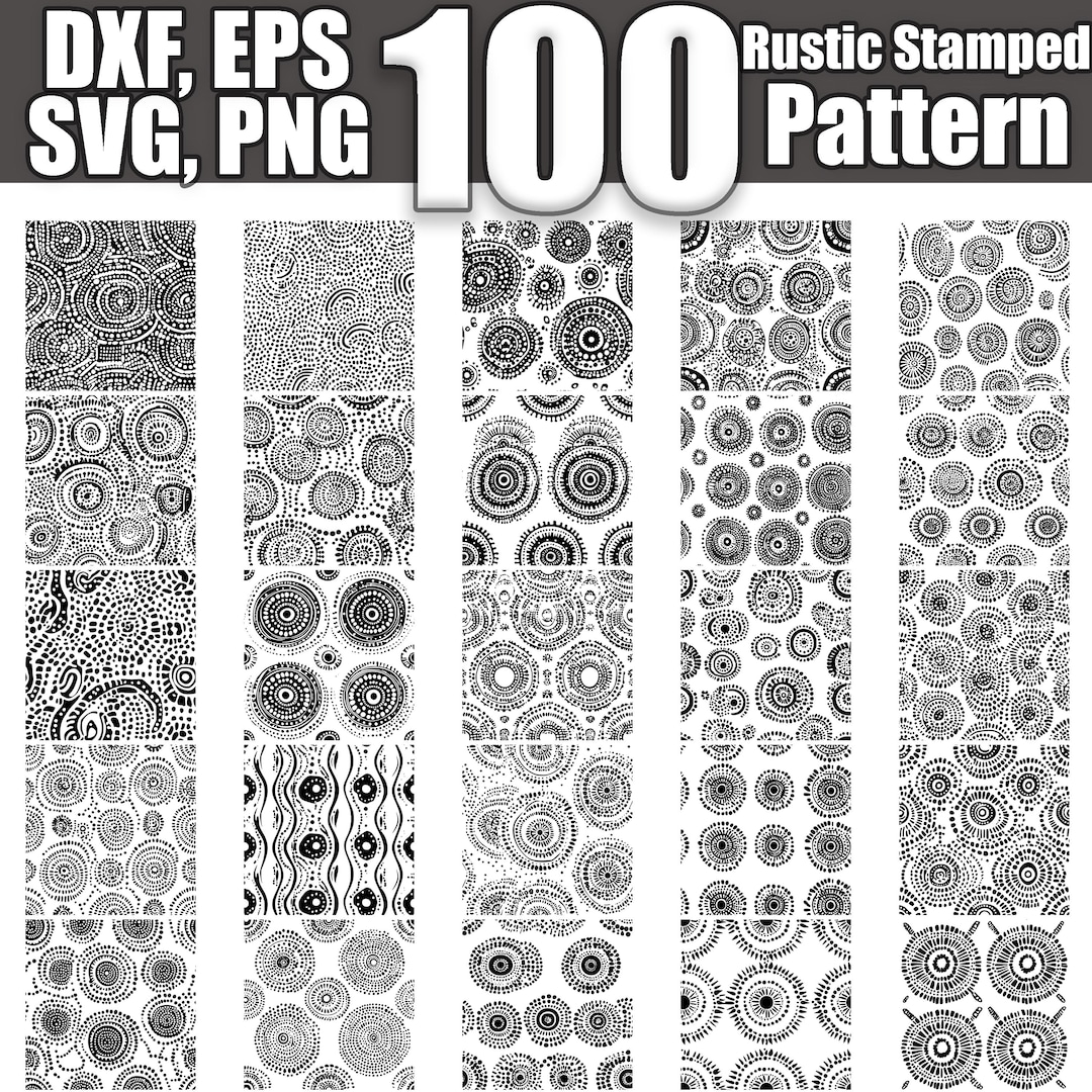 Rustic Ridge Svg Rustic Stamped Pattern SVG Bundle: 100 Seamless Designs (digital ...