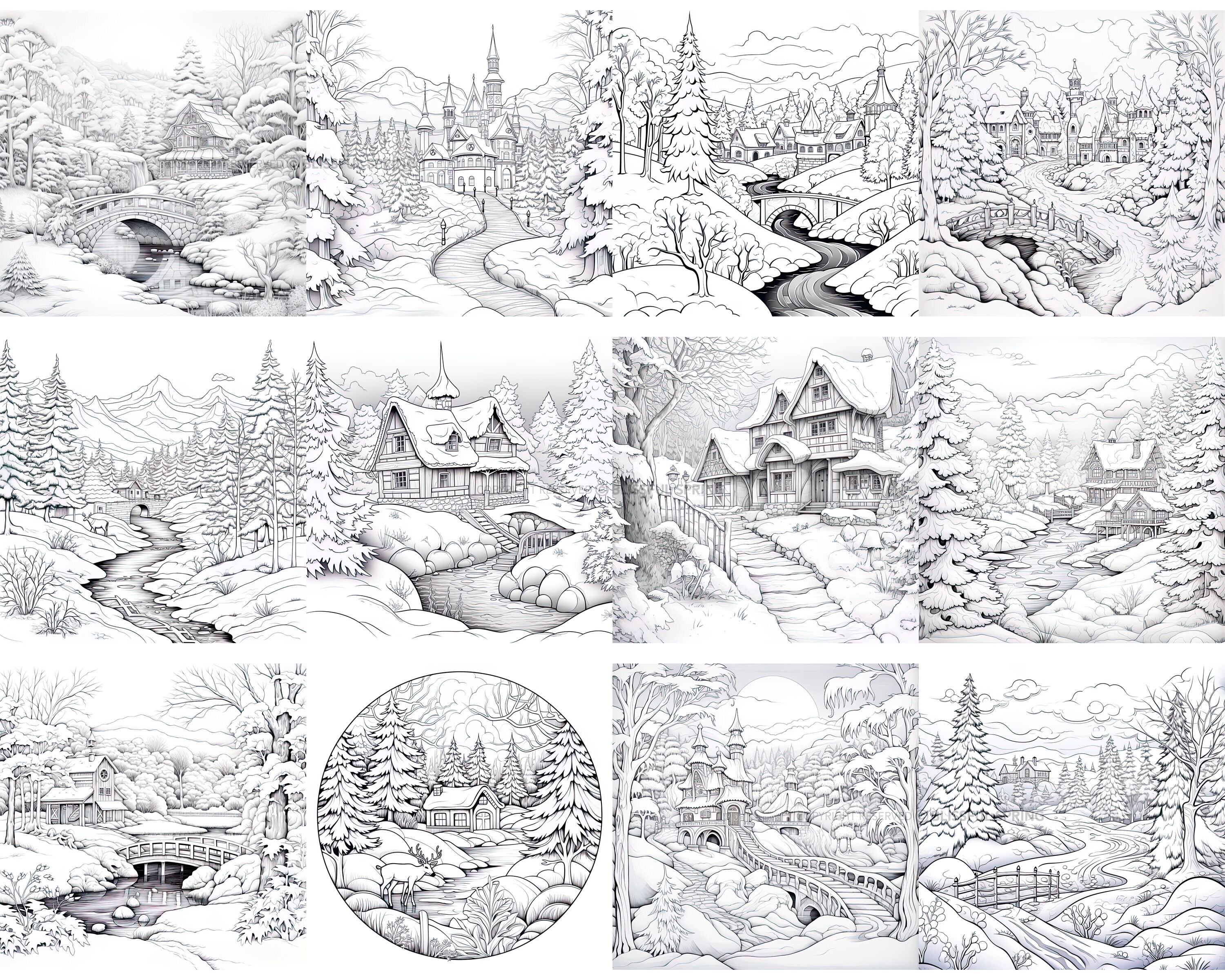 Winter Wonderland Procreate Brush Set: 100+ Unique Stamps (digital ...