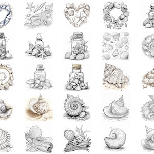 128+ Seashell Procreate Brush Set | Stamps for Procreate | Instant ...