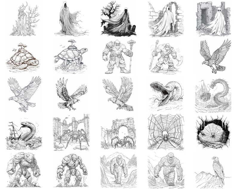 100+ Mystical Creatures Procreate Brush Set | Procreate Stamp Brushes ...