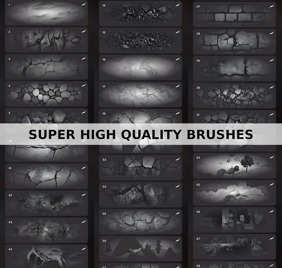 100+ Ground Texture Procreate Brushes: Seamless Soil, Dirt, Sand ...