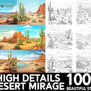 100+ Desert Mirage Procreate Brush Set | Unique Desert Mirage Stamp Brushes | Instant Digital Download