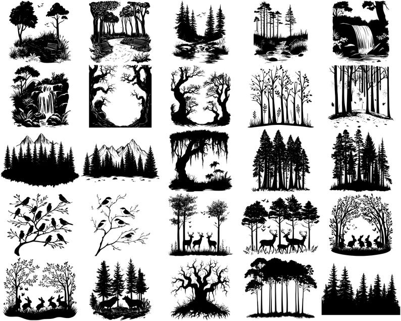 Forest SVG Bundle: 100 Nature Designs (digital Download) - Etsy