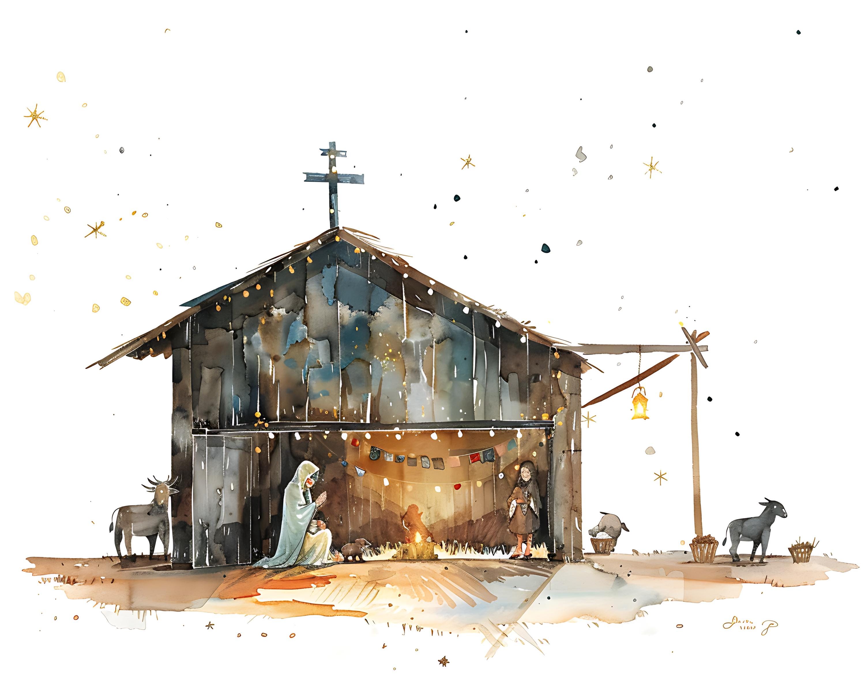 128+ Nativity Scene Procreate Brush Set | Stamps for Procreate ...