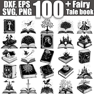 Fairy Tale Book SVG Bundle: 100 Fantasy Designs (Digital Download)
