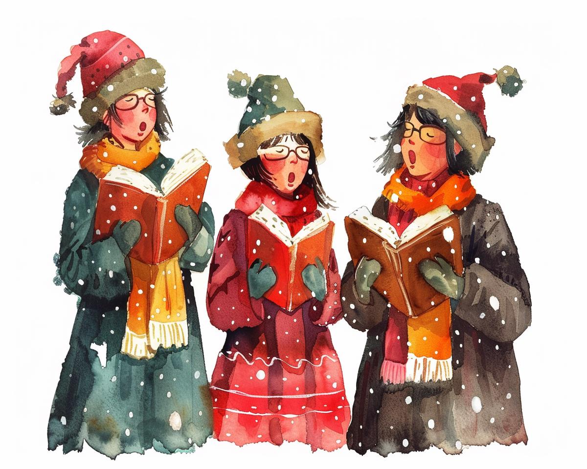 128+ Carolers Singing Procreate Brush Set | Stamps for Procreate ...