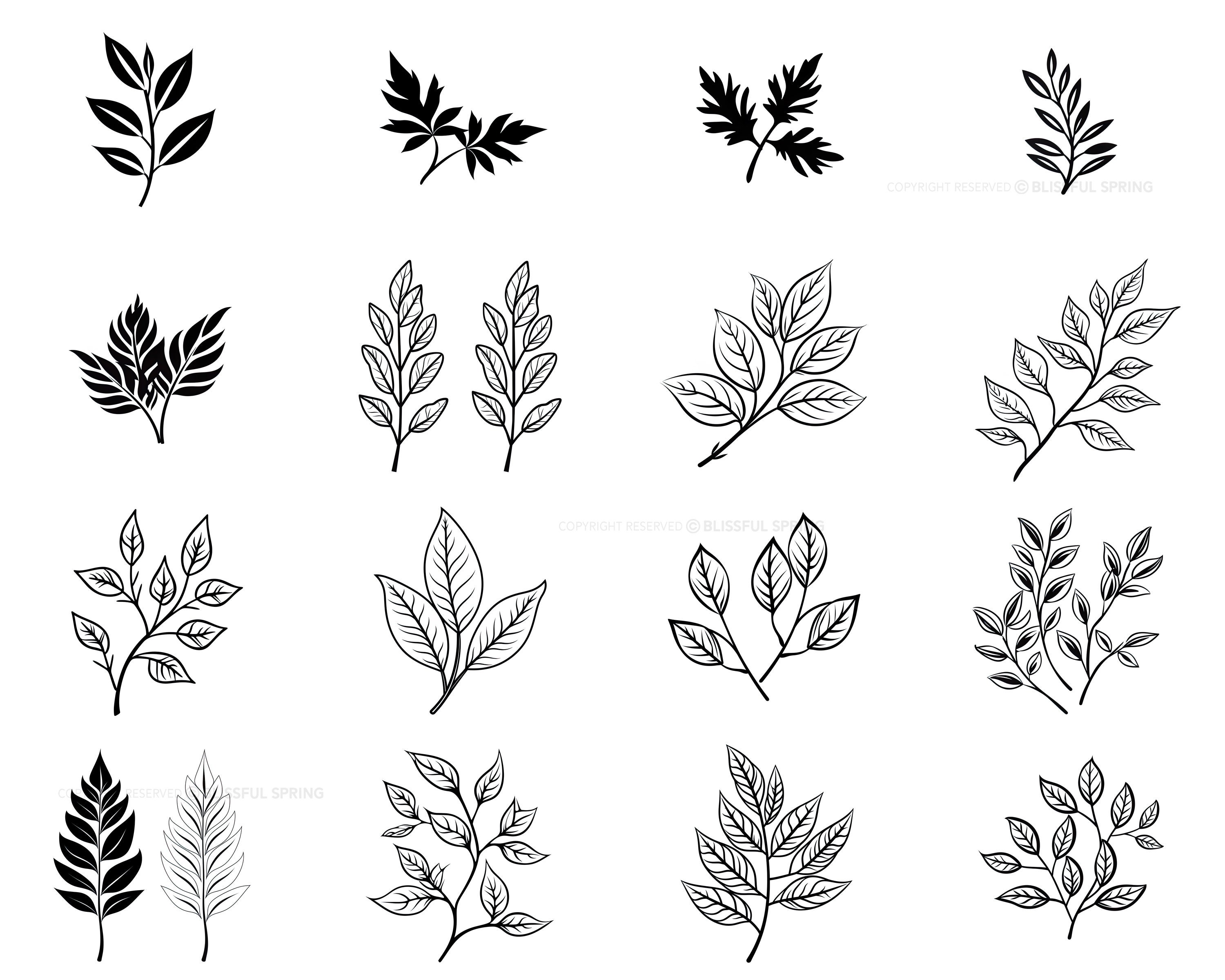 100+ Leaf Procreate Brush Set | Unique Leaf Stamp Brushes | Instant ...