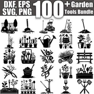 Garden Tools SVG Bundle, Set of 100, Instant Digital Download svg png dxf eps