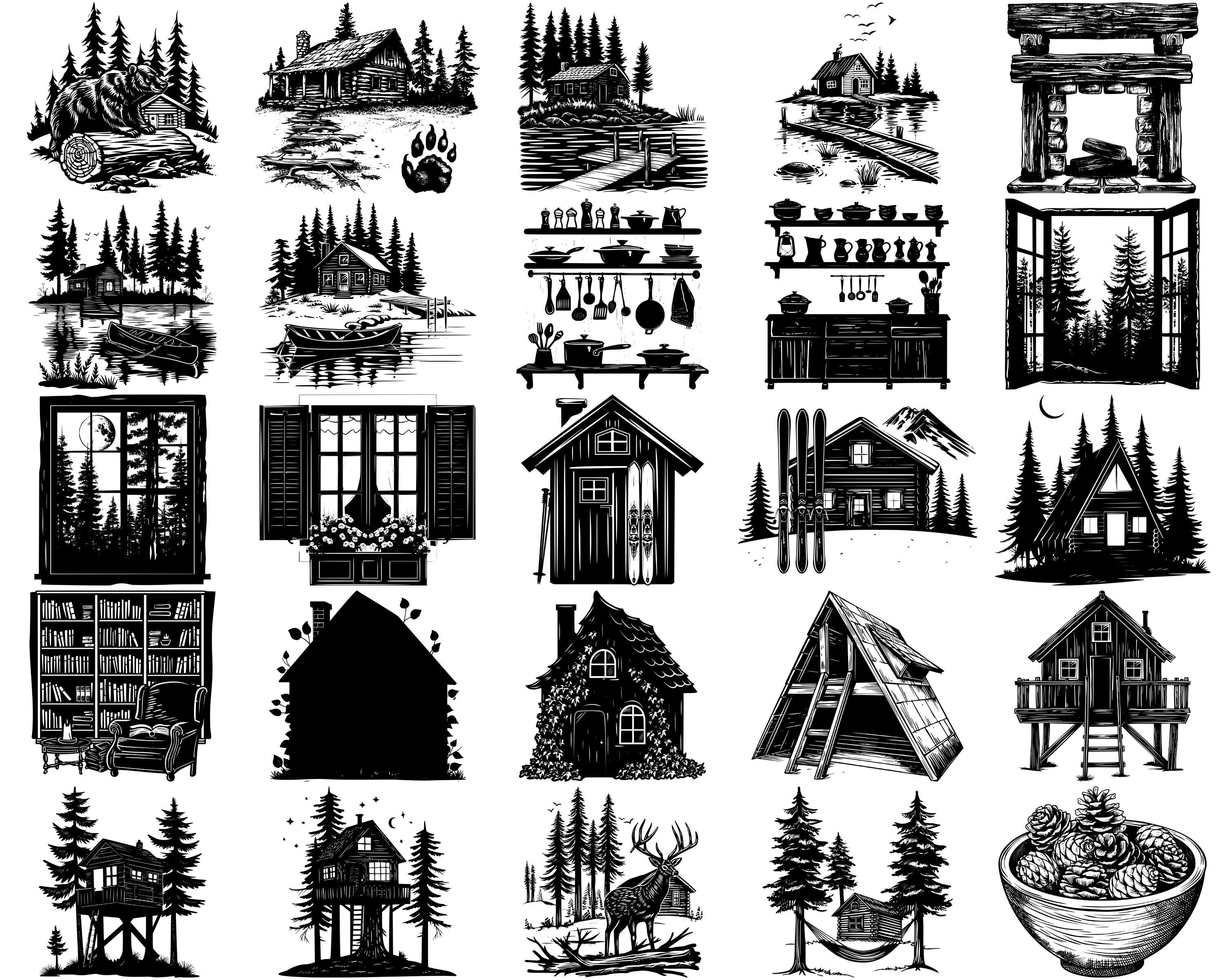 Rustic Ridge Svg Rustic Cabin SVG Bundle: Wood-themed Designs (digital Download) - Etsy